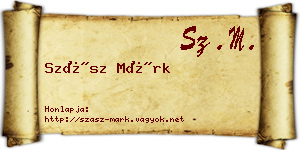Szász Márk névjegykártya
